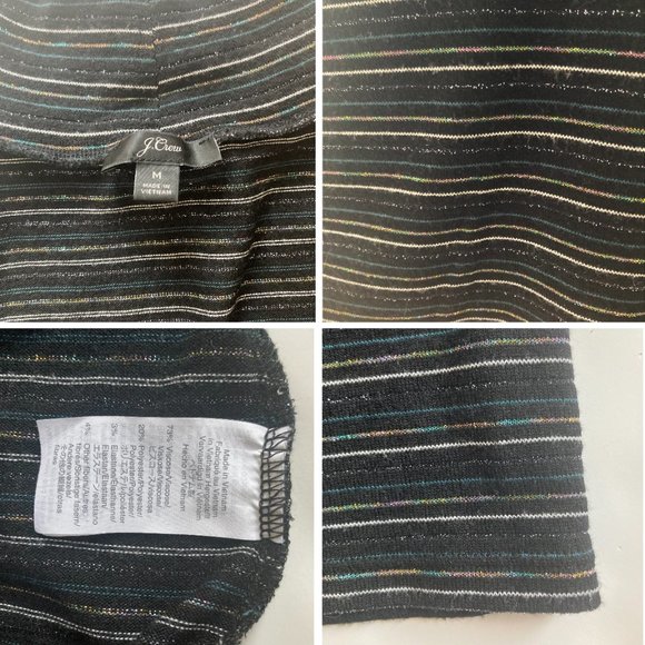 CJ. CREW Metallic Stripe Turtleneck Sweater , M - Picture 10 of 10